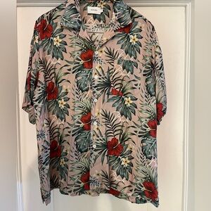 Men’s Rhude pink Hawaiian shirt